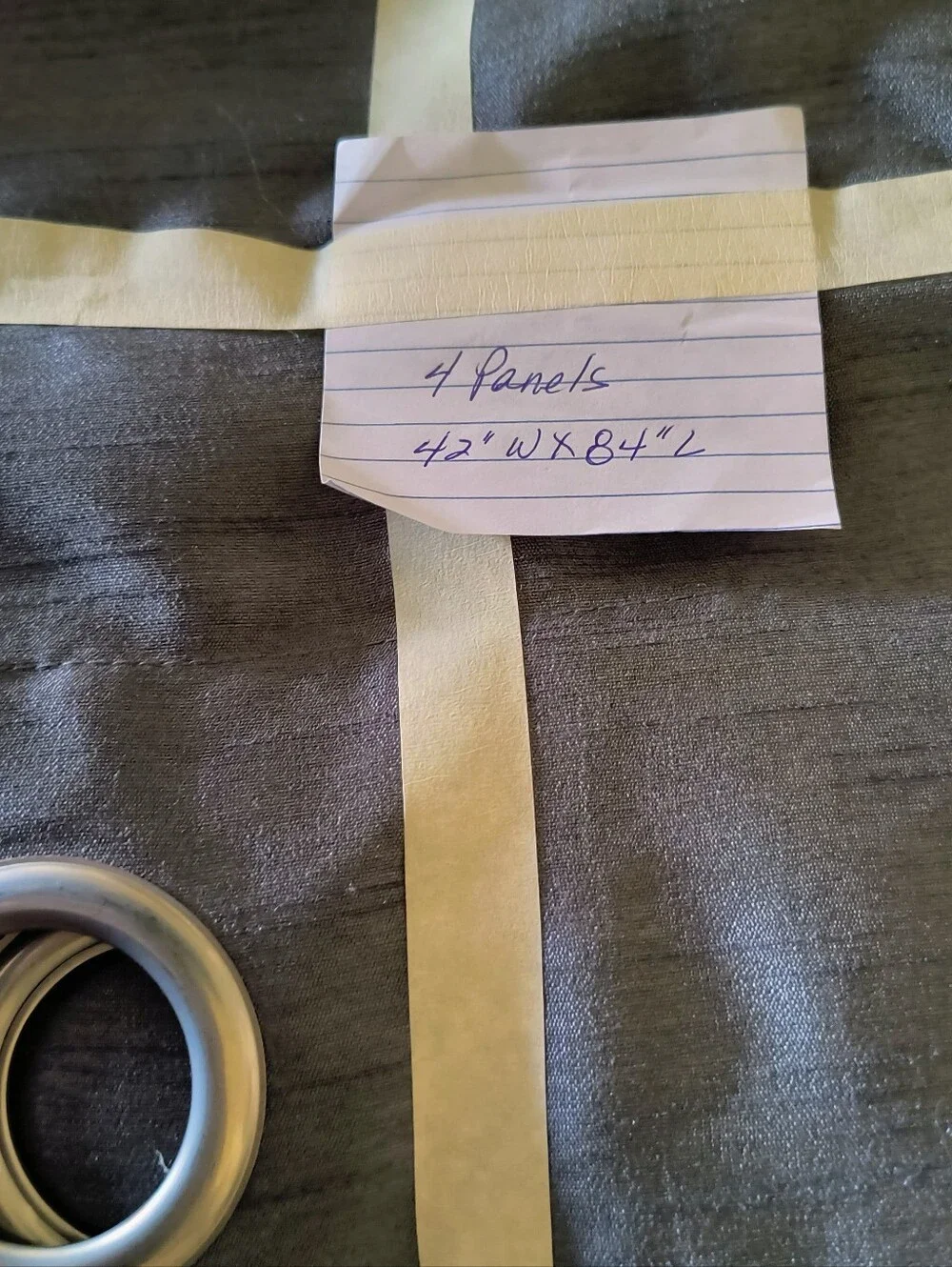 Gray Blackout Grommet Curtain - 4 Panels